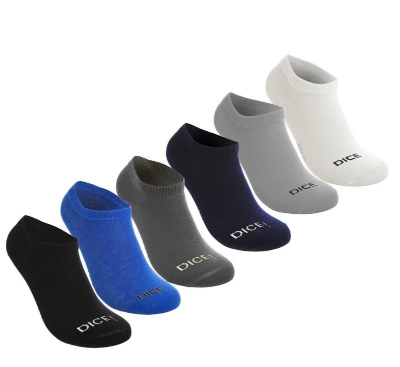 Dice® Boys Low Cut Ankle Socks Bundle of 6 Different Colors - Image 2